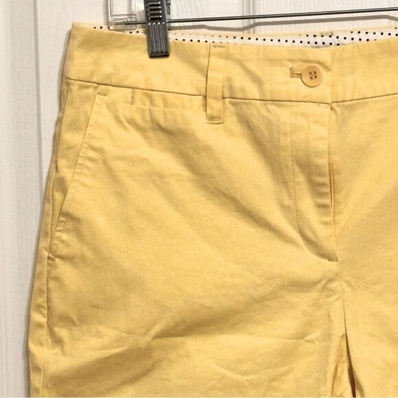 Talbots | Women’s Casual  Butter Yellow Stretch 10.5” Bermuda Shorts Size 8 - Picture 3 of 13